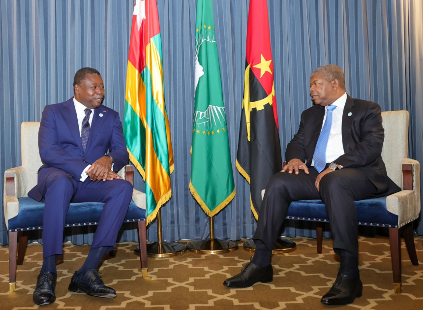 Président du Conseil, Faure Essozimna Gnassingbé et son homologue angolais João Lourenço, Président en exercice de l’Union africaine (UA).