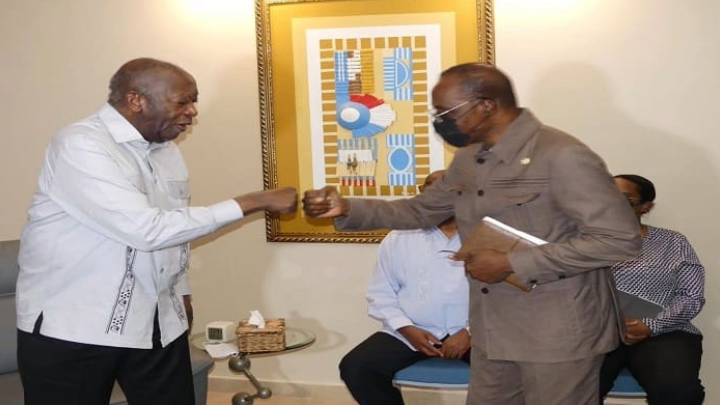 Laurent Gbagbo et Alain Cocauthrey