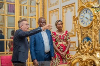 Visite en france du président Olingui