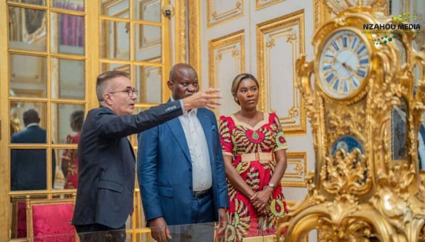 Visite en france du président Olingui